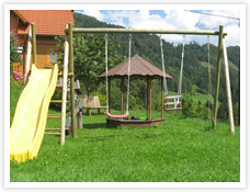 Blick auf den Spielplatz